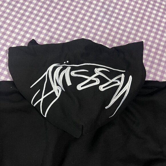 Stussy Black Hoodie Size L - Picture 8 of 8